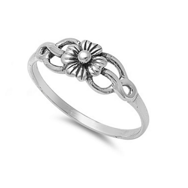 Super Adorable *Cherry Blossom Flower* 925 Sterling Silver Adjustable Ring